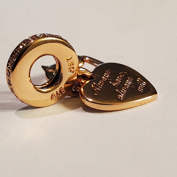 Authentic NEW Pandora Love You Infinity Heart Dangke Charm 14K RGP CZ - Picture 7 of 10